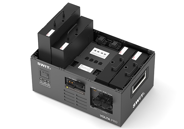 VOLTA PRO | 9KWh IP54 max2400W@AC+800W@DC Professional Robust Cascadable Hot-swappable Modular Battery with 2xAC+3xDC@48V, fast AC/Solar charging