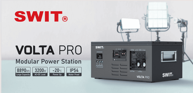 VOLTA PRO | 8890Wh 2x2400W@AC 3x15A@48V-DC DC Professional Waterproof Robust Modular Battery with fast AC/Solar charging