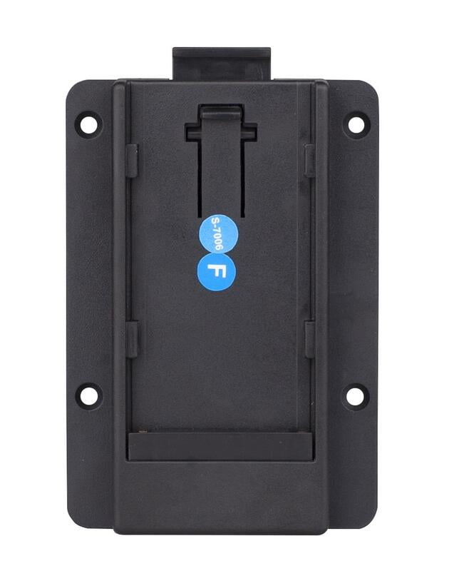 S-7006F | Sony NP-F mount plate, screws-mount and 2-pin DC plug connect, also for S-1073F/1073H/CM-S73H S-7006F | Sony NP-F mount plate, screws-mount and 2-pin DC plug connect, also for S-1073F/1073H/CM-S73H